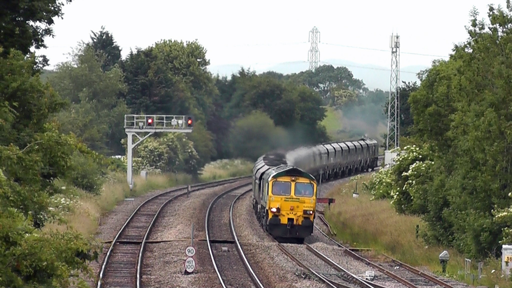Class 66 freight train at Bromsgrove
