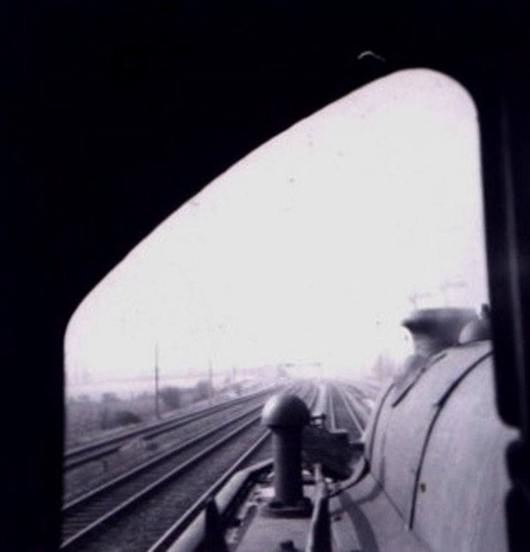 Honeybourne loco cab view
