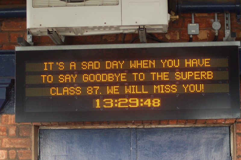 Class 87 sign